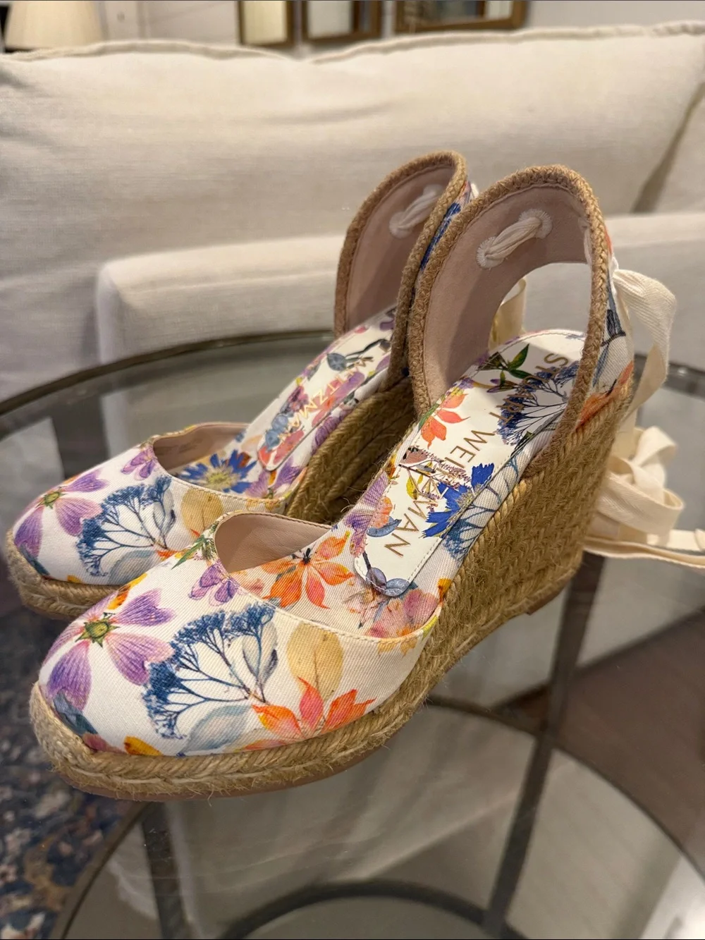 Stuart Weitzman bright floral